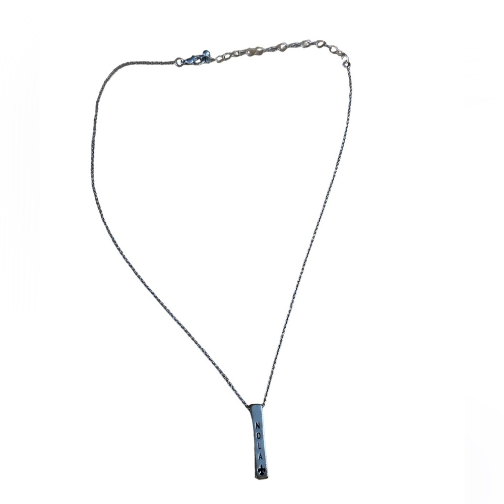 10” New Orleans sterling silver chain.